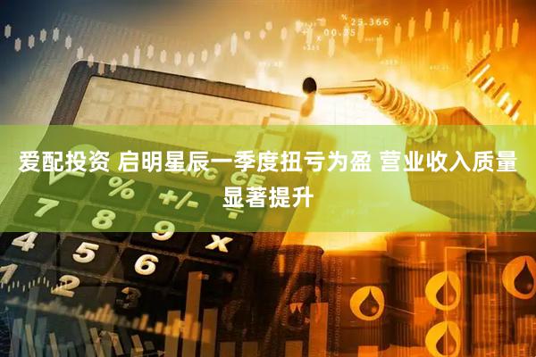 爱配投资 启明星辰一季度扭亏为盈 营业收入质量显著提升